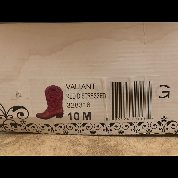 Rampage bright burgundy western style boots - Picture 2 of 7